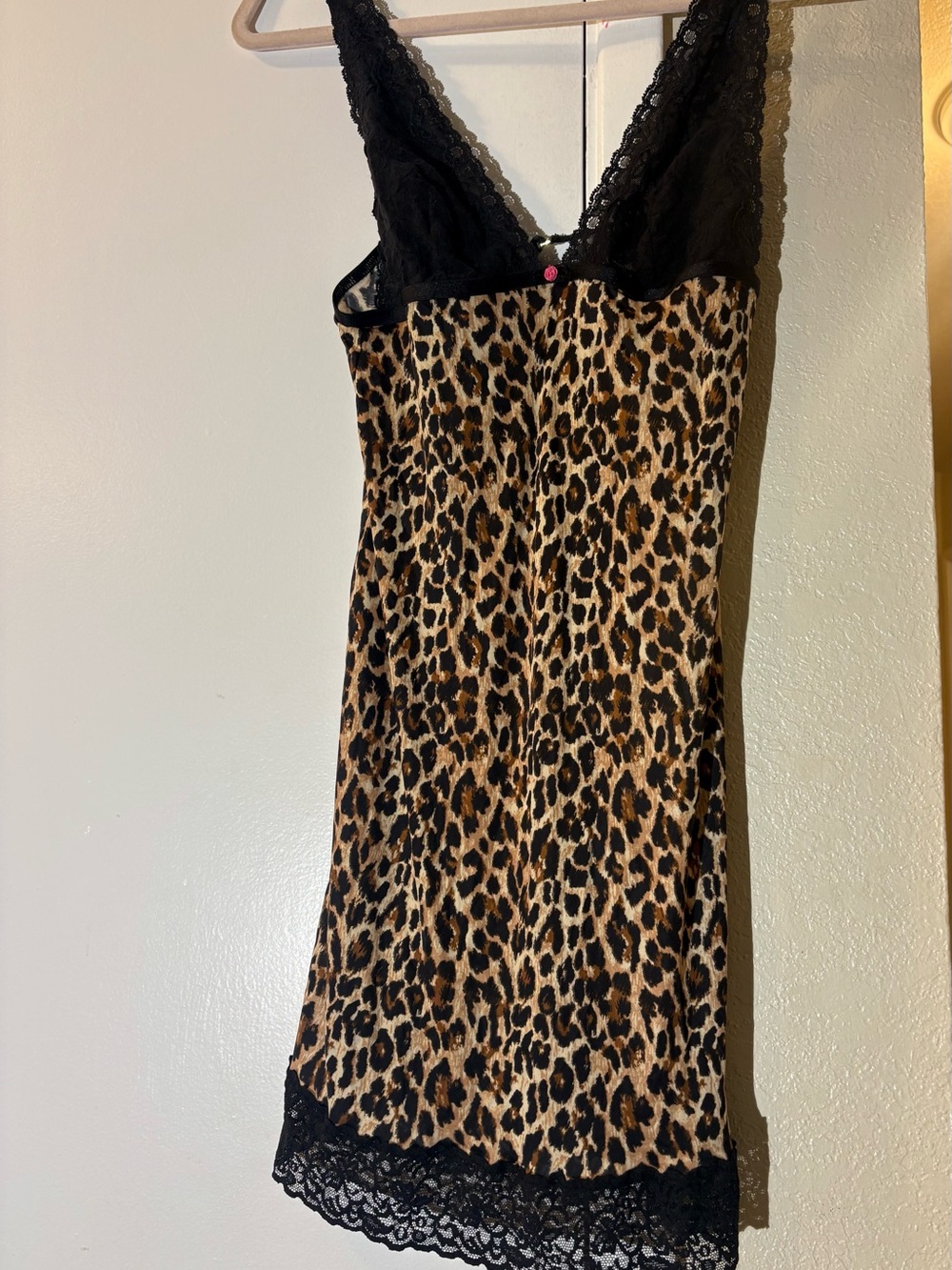 Victoria's Secret Leopard Print Chemise with Black Lace